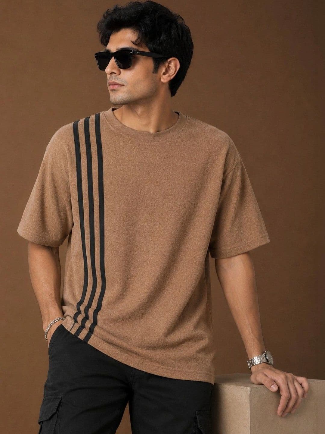 RuledBySun Men Striped T-shirt - view 1
