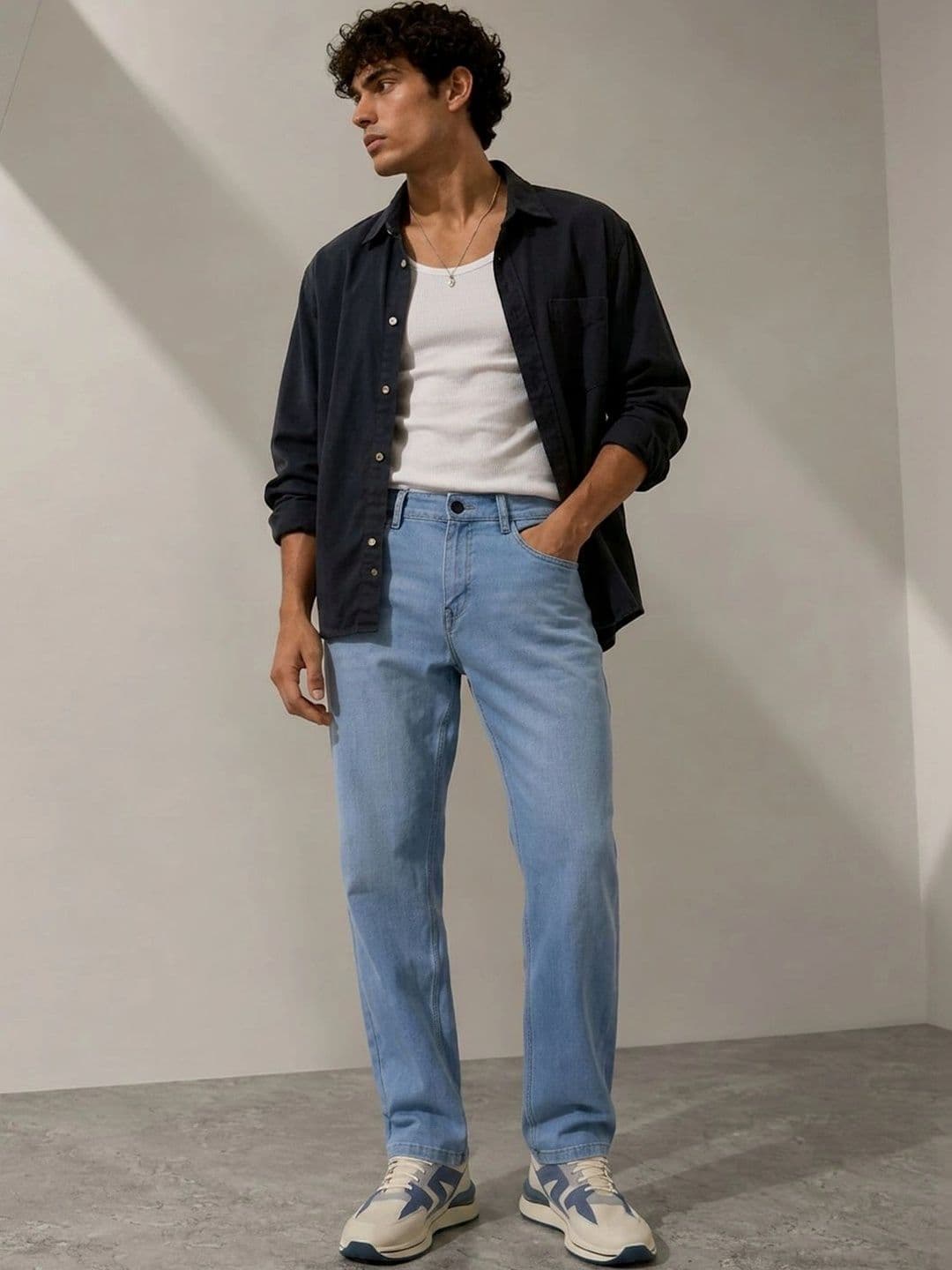 Styli Men Mid-Rise Light Fade Stretchable Jeans - view 1