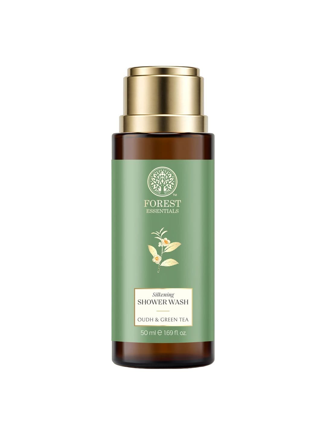 Forest Essentials Travel Size Oudh & Green Tea Silkening Natural Shower Wash - 50ml - view 1