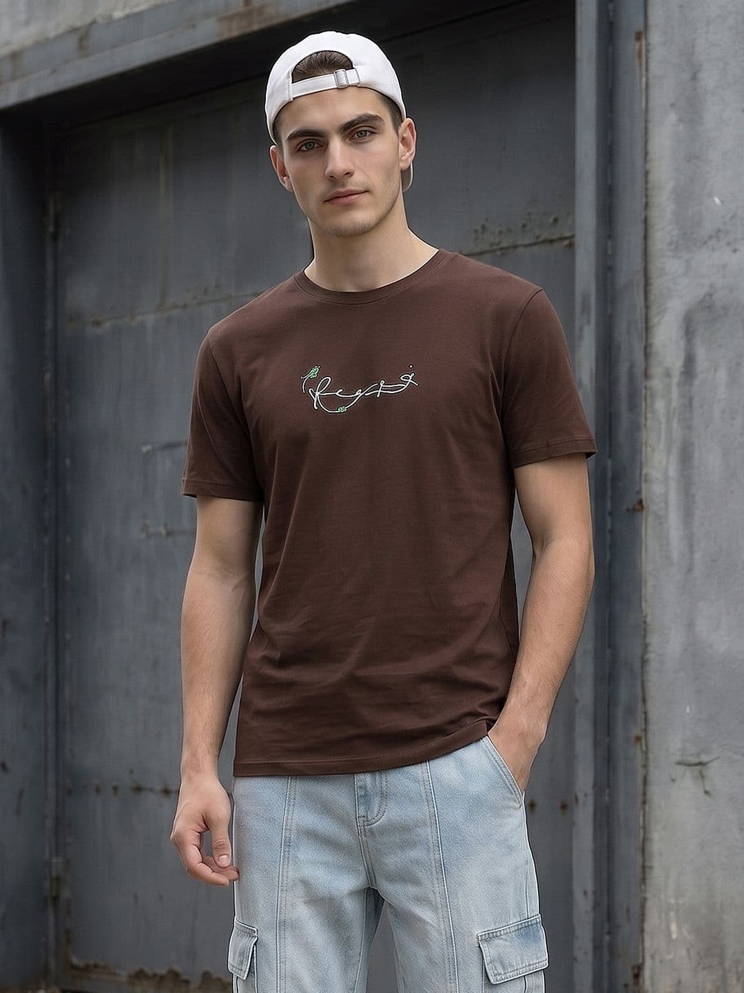 FCUK Typography Printed Pure Cotton T-shirt - view 1