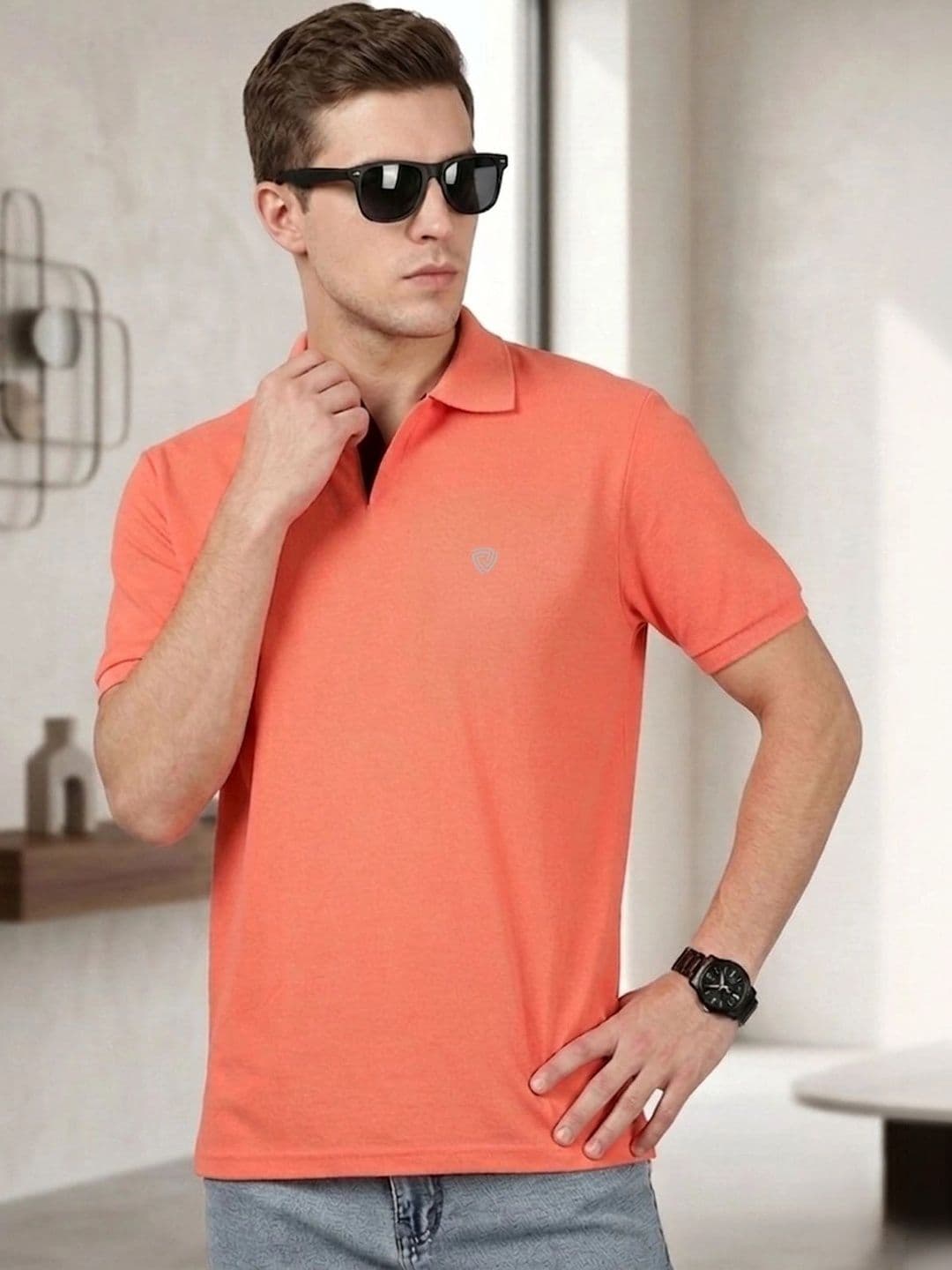 Lux Cozi Polo Collar Lounge Tshirts - view 1