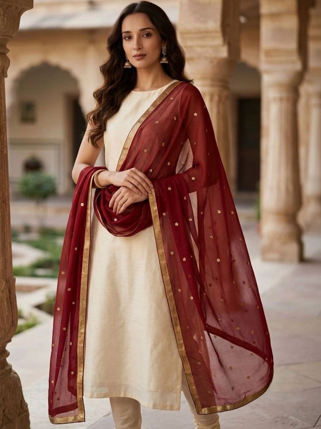 Dupatta Bazaar Dupatta with Sequinned - view 1