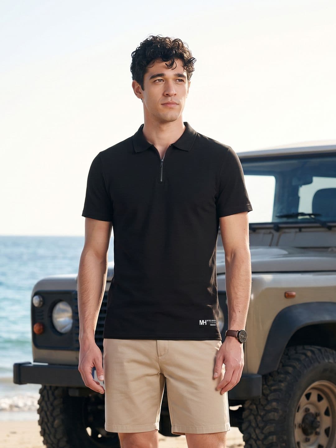 Mast & Harbour Polo Collar T-shirt - view 1