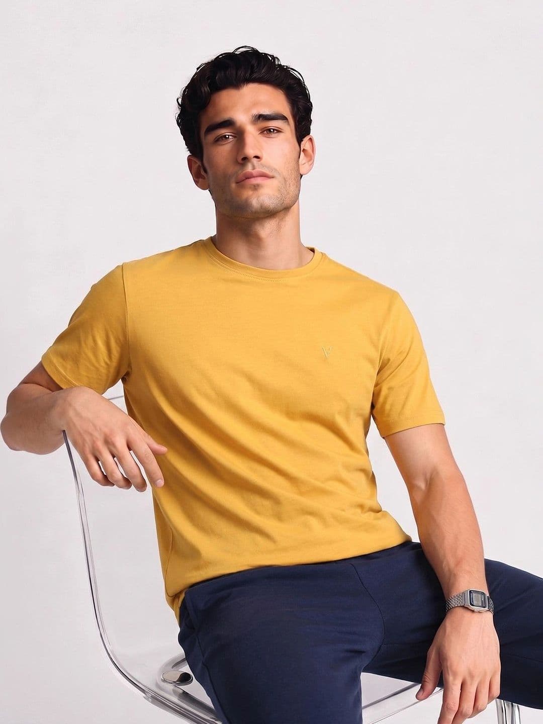 Van Heusen Innerwear Crew Neck Regular Fit Short Sleeves Soft Breathable Lounge Tshirt - view 1