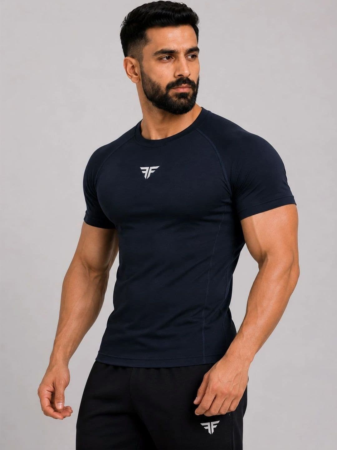 BRUTE FORCE Men Brand Logo Printed Compression T-shirt - view 1