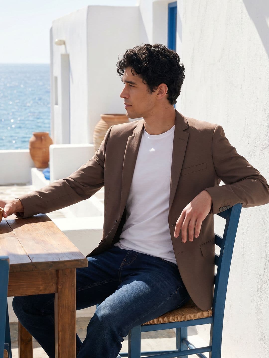 Mast & Harbour Notched Lapel Collar Single-Breasted Casual Blazer - view 1