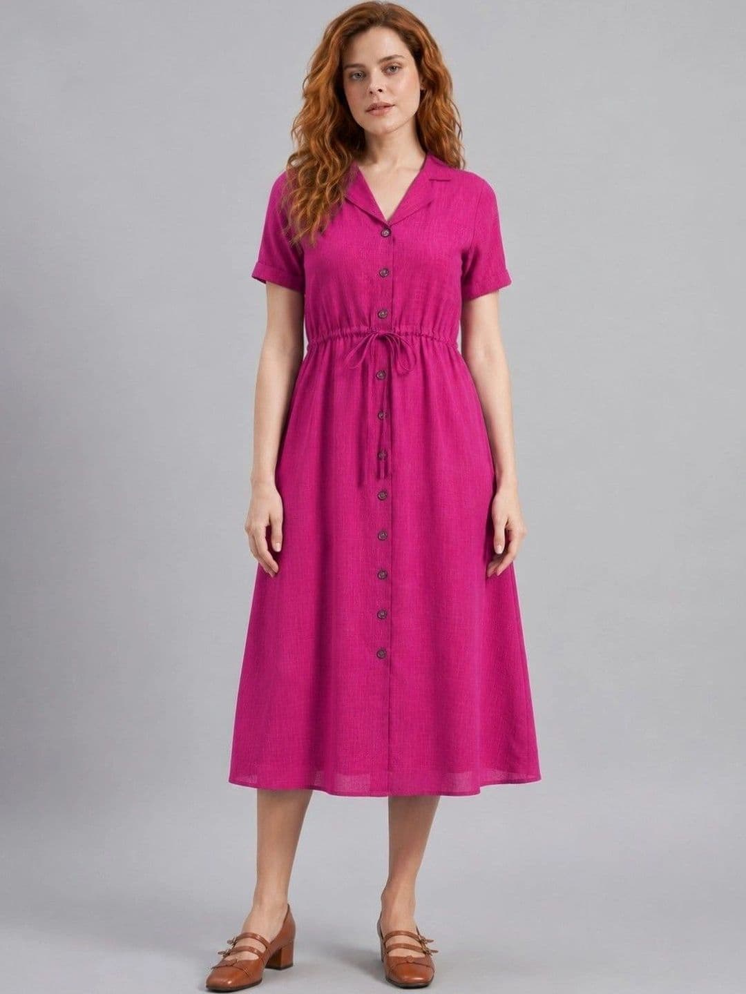 Cottinfab A-Line Midi Dress - view 1