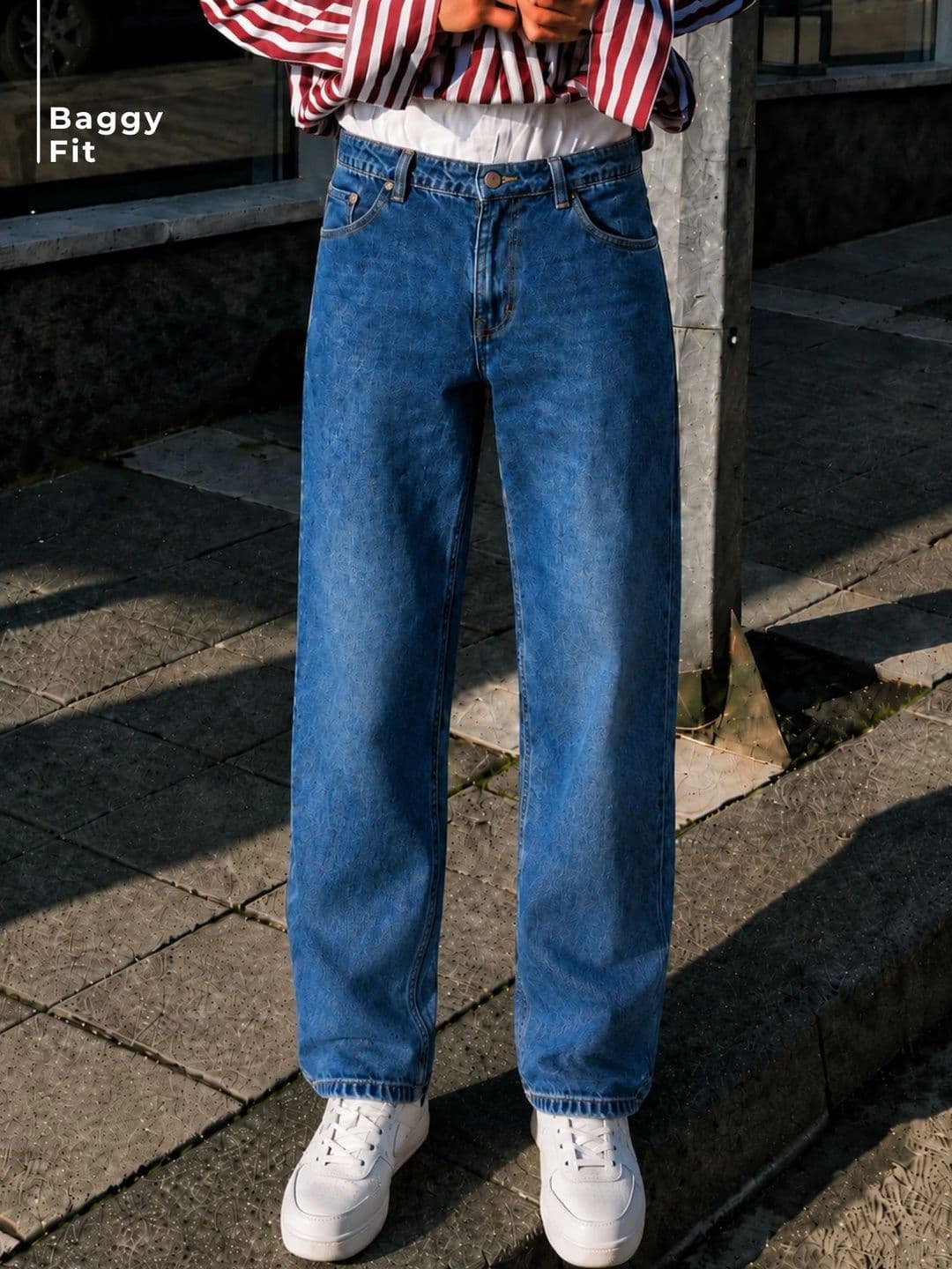 DENNISON Men Smart Clean Look Heavy Fade Acid Wash Cotton Relaxed Fit Jeans - view 1