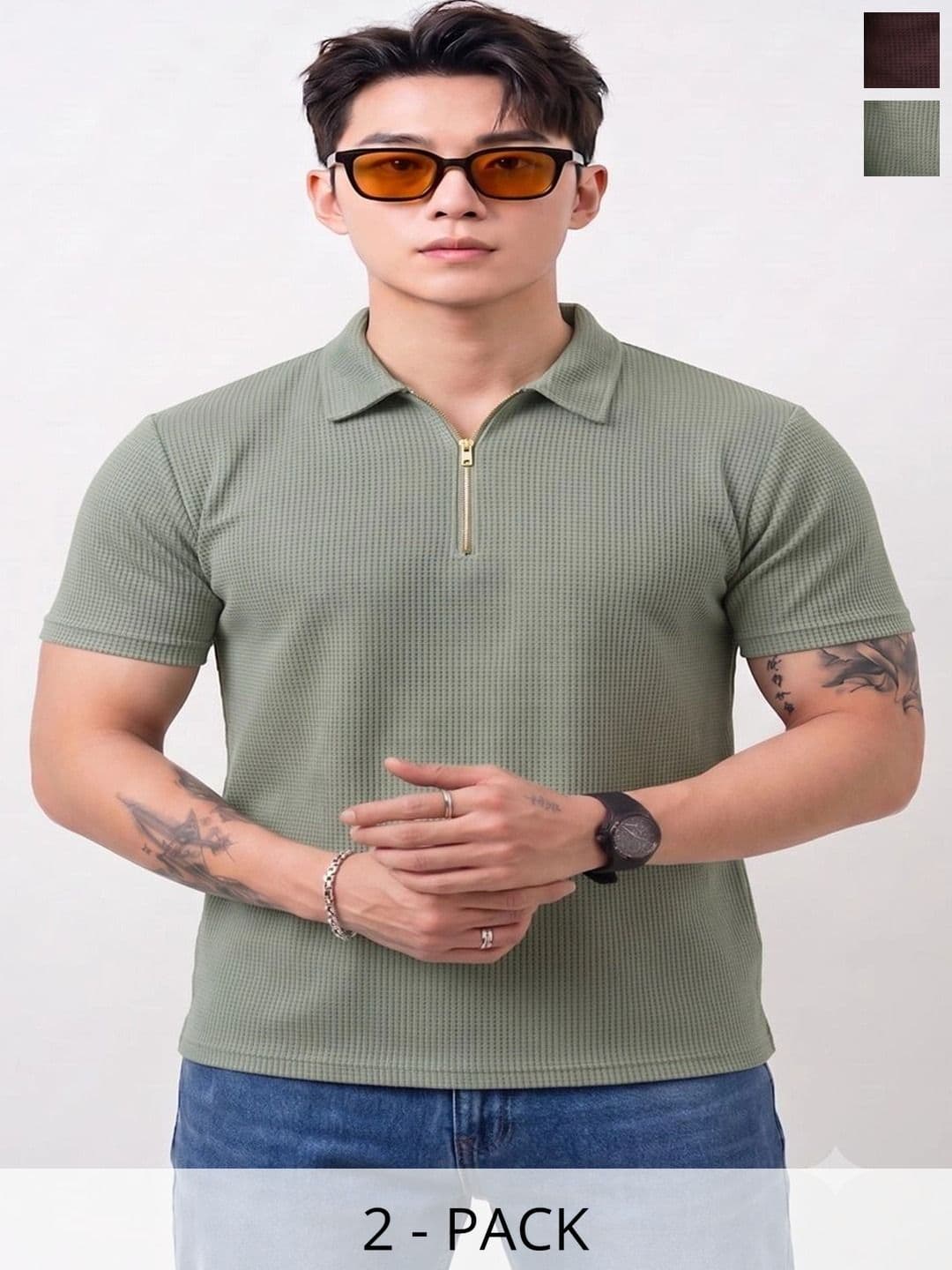 Saklana Men 2 Polo Collar T-shirt - view 1