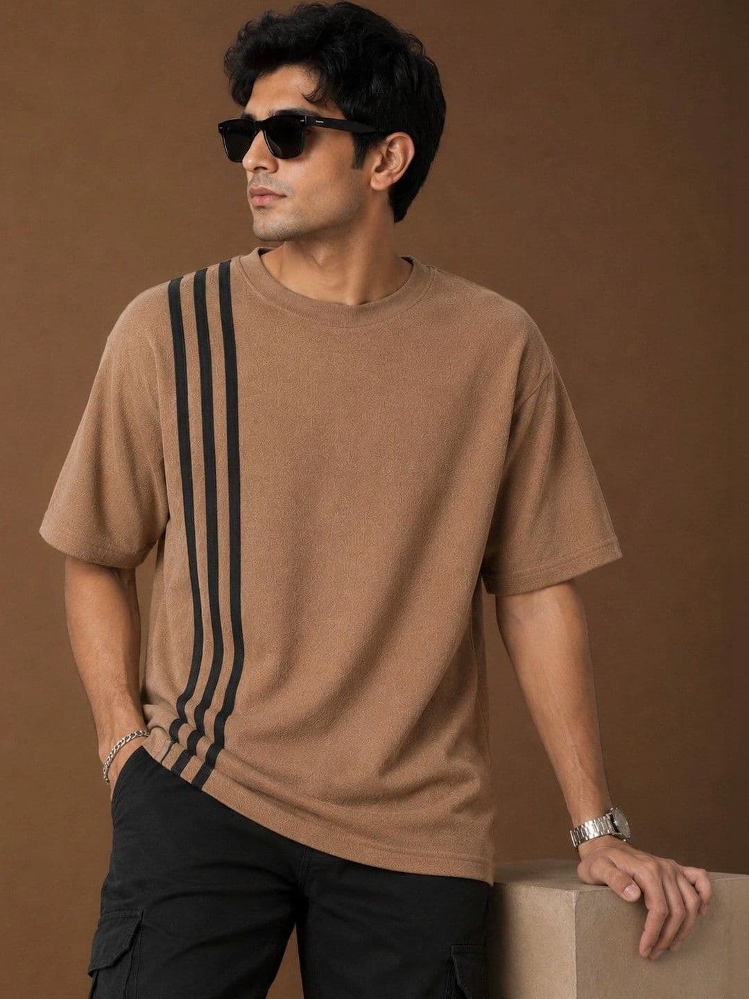 Organic Chics Men Striped T-shirt - view 1