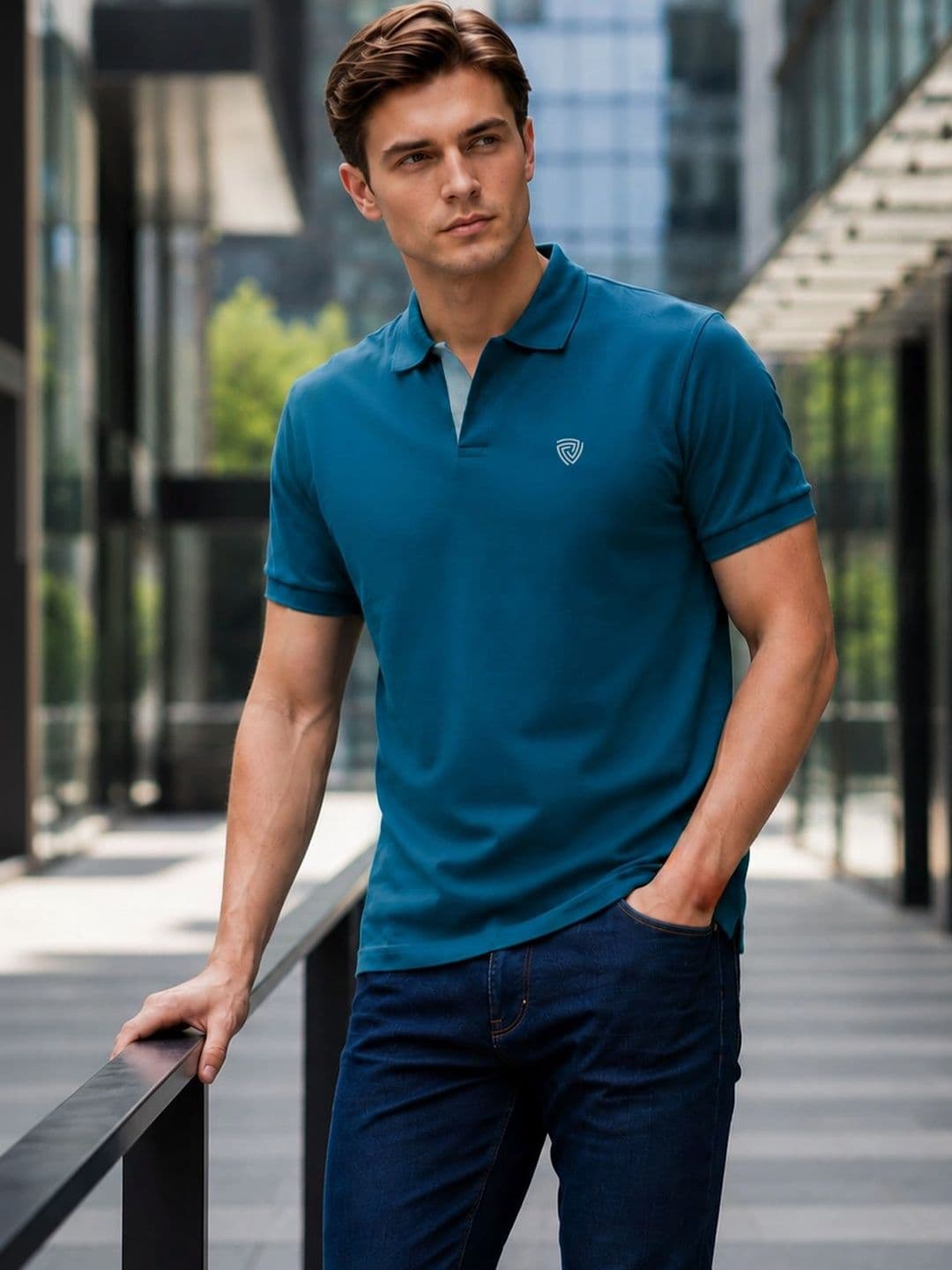 Lux Cozi Polo Collar Lounge Tshirts - view 1
