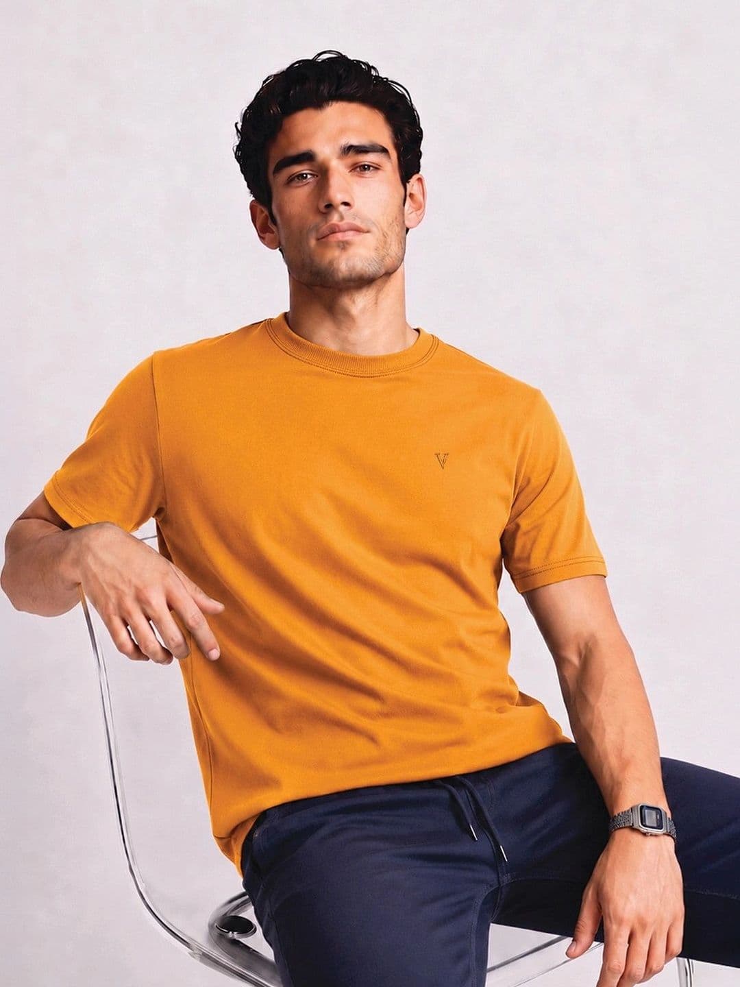 Van Heusen Innerwear Van Heusen Men Cotton Crew Neck Regular Fit Short Sleeves Soft Breathable Lounge T-Shirt - view 1