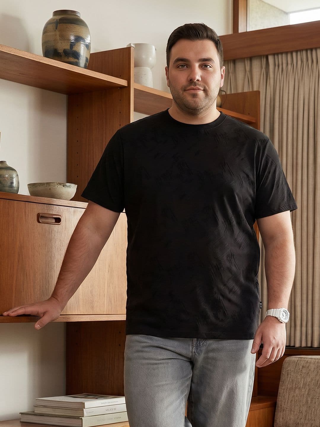Sztori Plus Size Self Design T-shirt - view 1