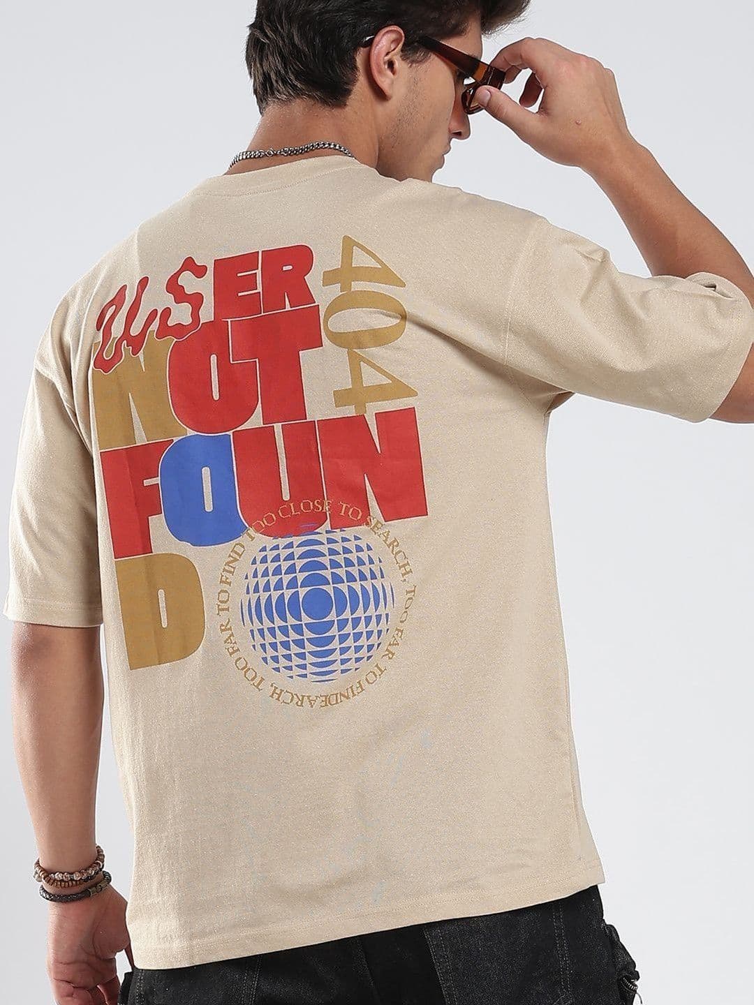 glitchez Men Printed Drop-Shoulder Sleeves T-shirt - view 1