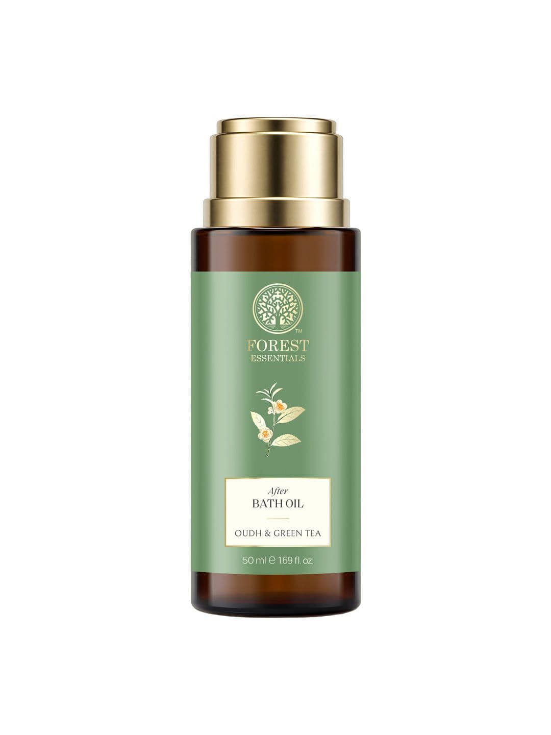 Forest Essentials Ayurvedic Oudh & Green Tea Travel Size After Bath Oil - 50 ml - view 1