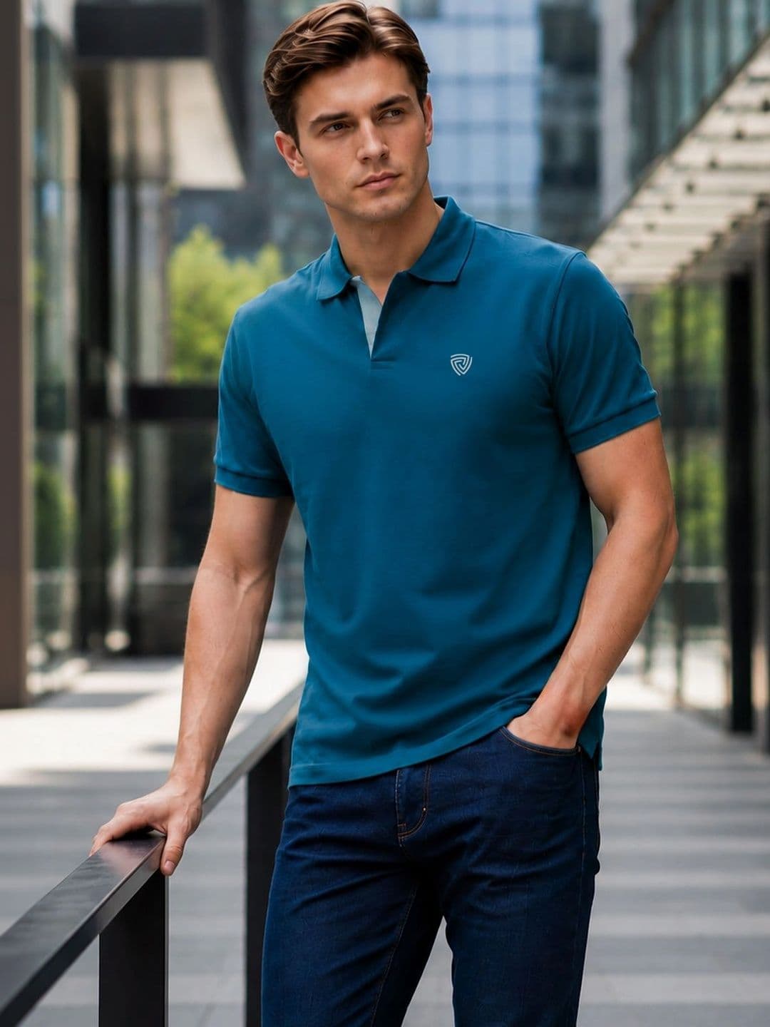 Lux Cozi Polo Collar Lounge Tshirts - view 1
