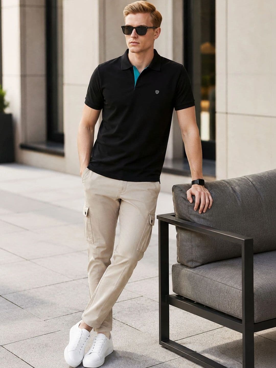 Lux Cozi Polo Collar Lounge Tshirts - view 1
