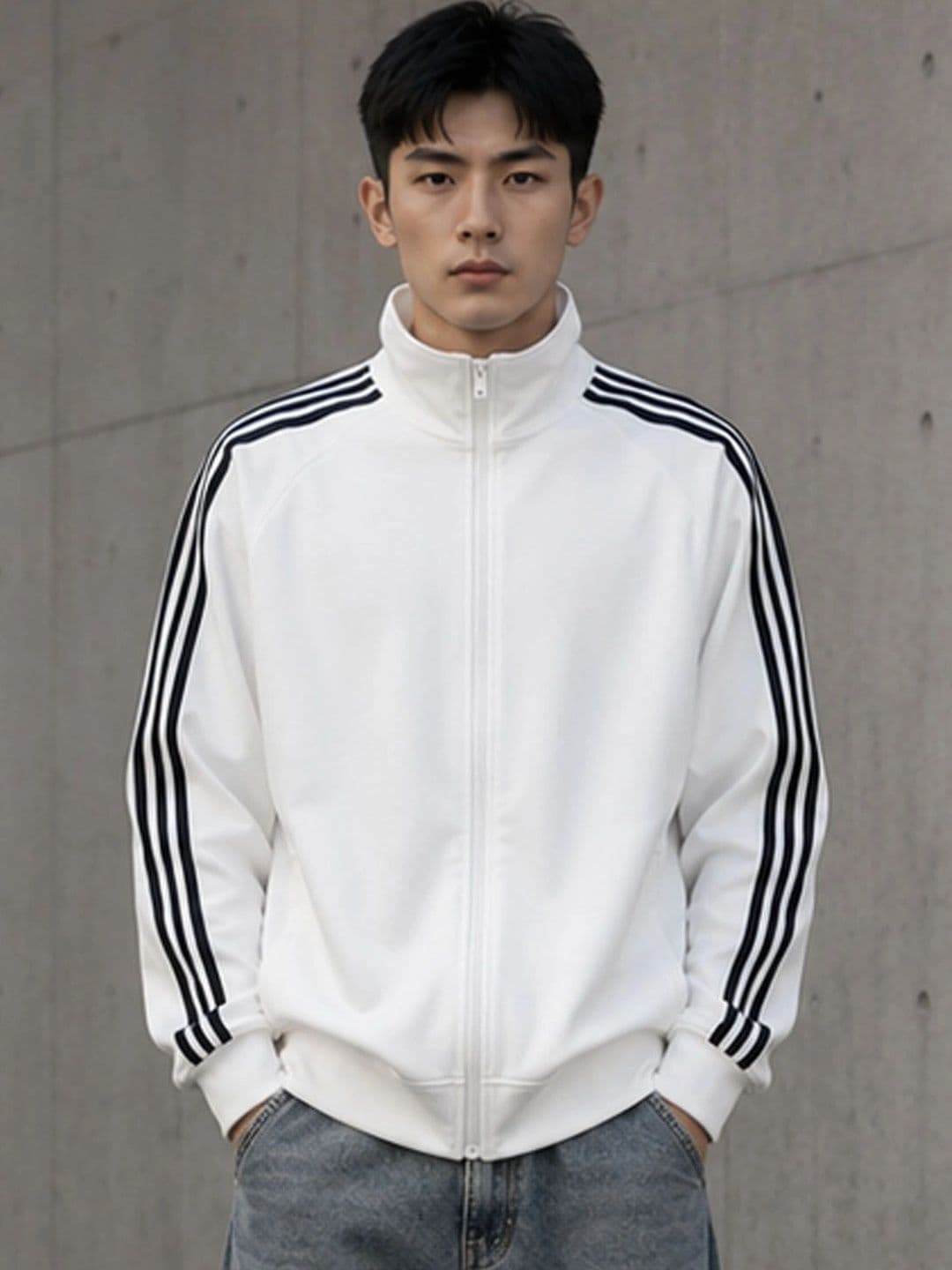 StyleCast Men Striped Lightweight Sporty Jacket - view 1