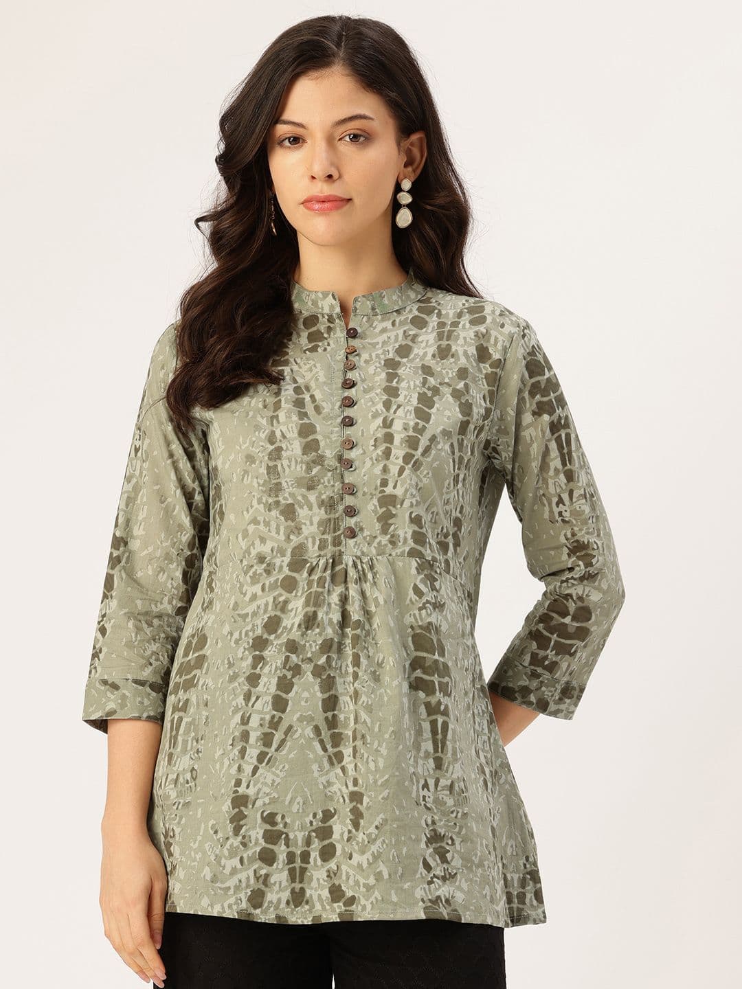 FERANOID Printed Pure Cotton Blend Kurti - view 1
