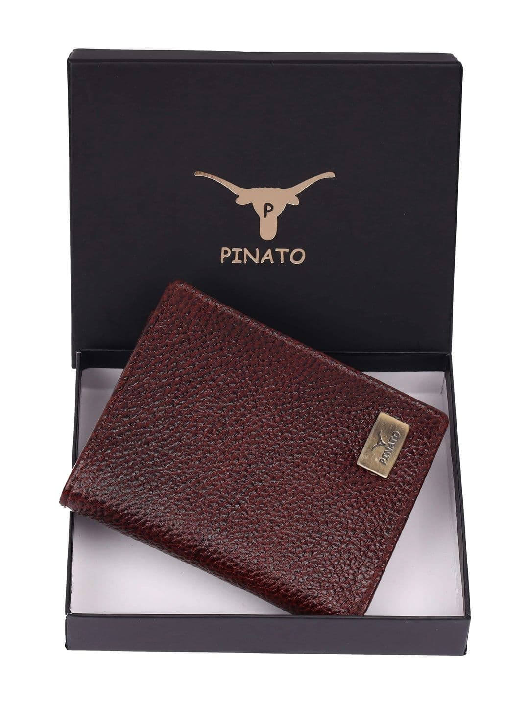 PINATO Men Textured Leather Two Fold Wallet - view 1