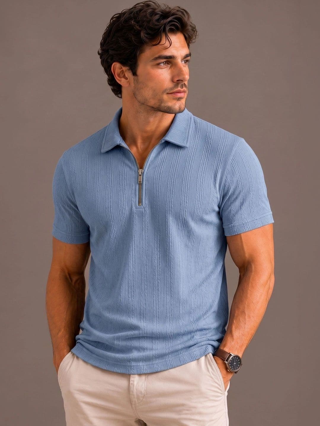 SWADESI STUFF Men Polo Collar T-shirt - view 1