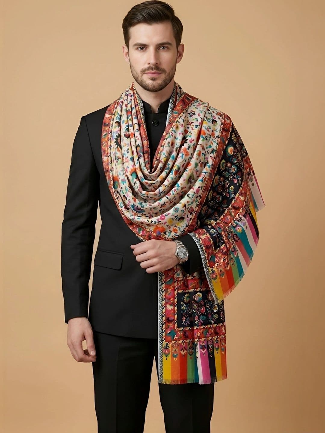MUFFLY Men Printed Stole - view 1