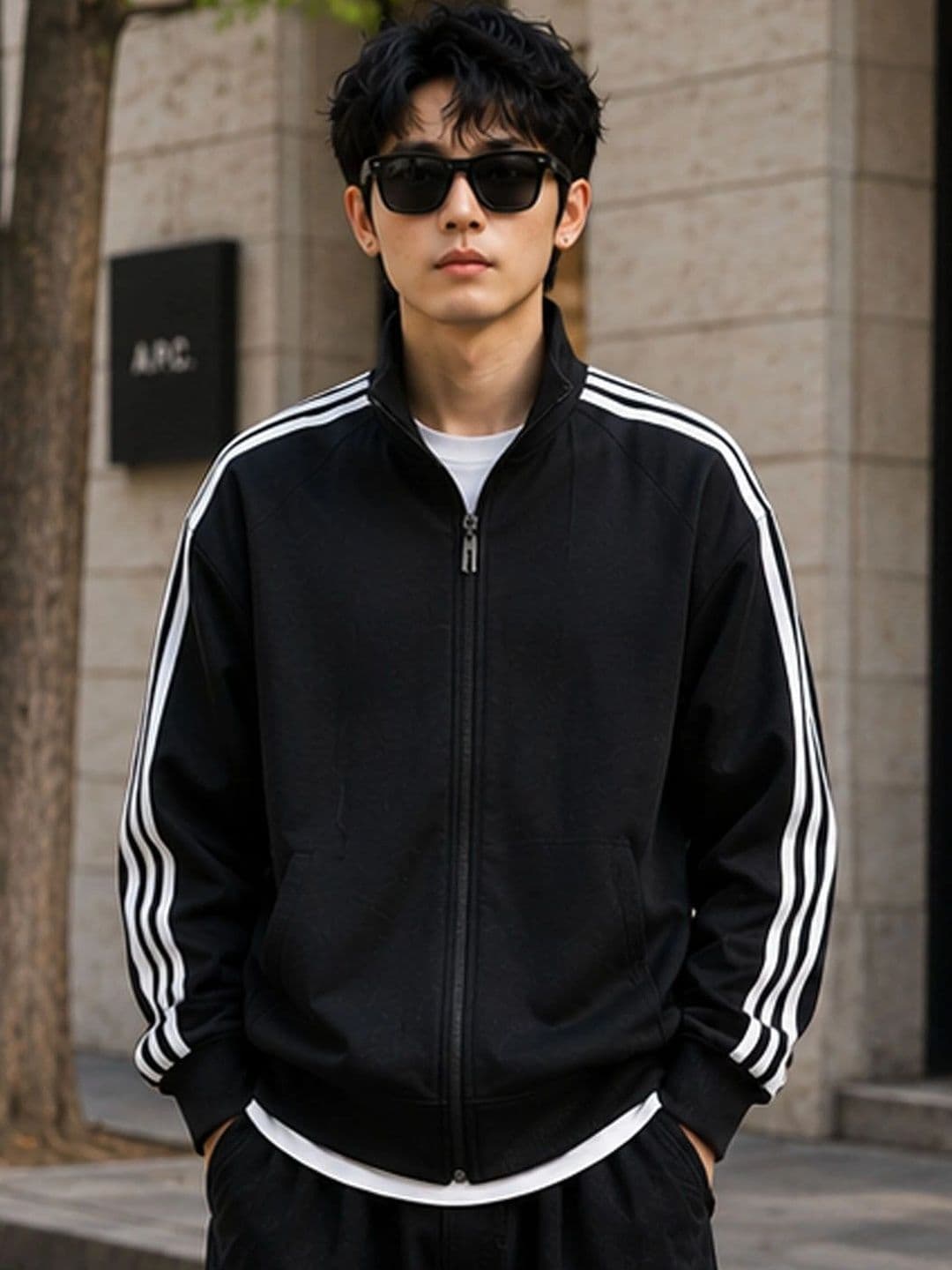 StyleCast Men Striped Sporty Jacket - view 1