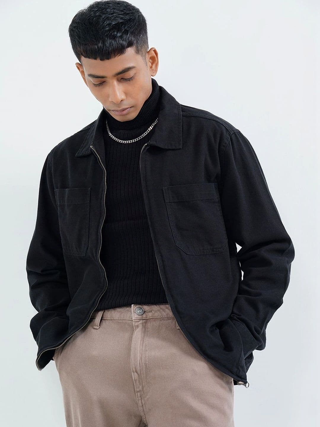 SF JEANS by Pantaloons Men Open Front Jacket - view 1