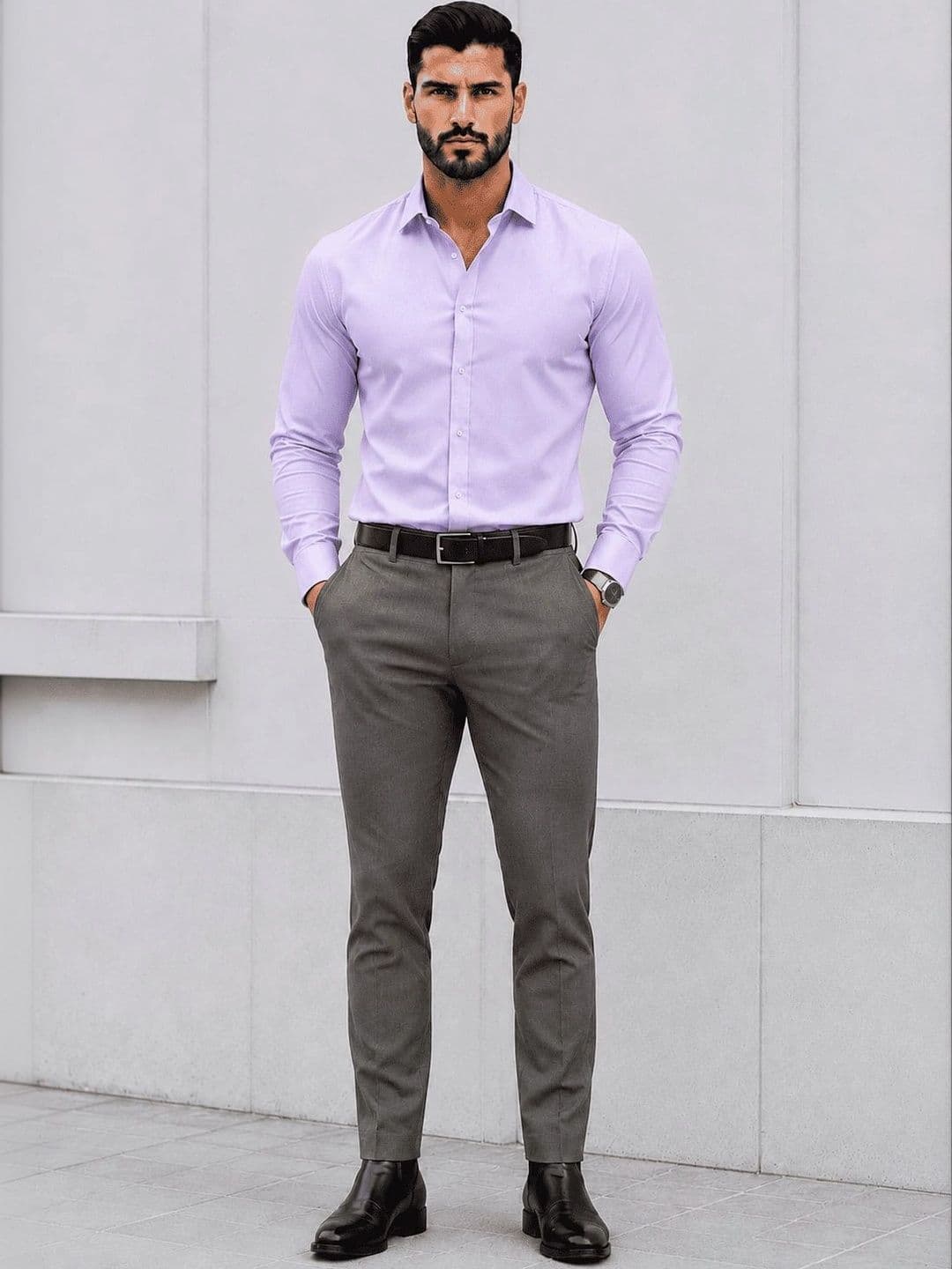 DEVIN FOX Men Slim Fit Trousers - view 1