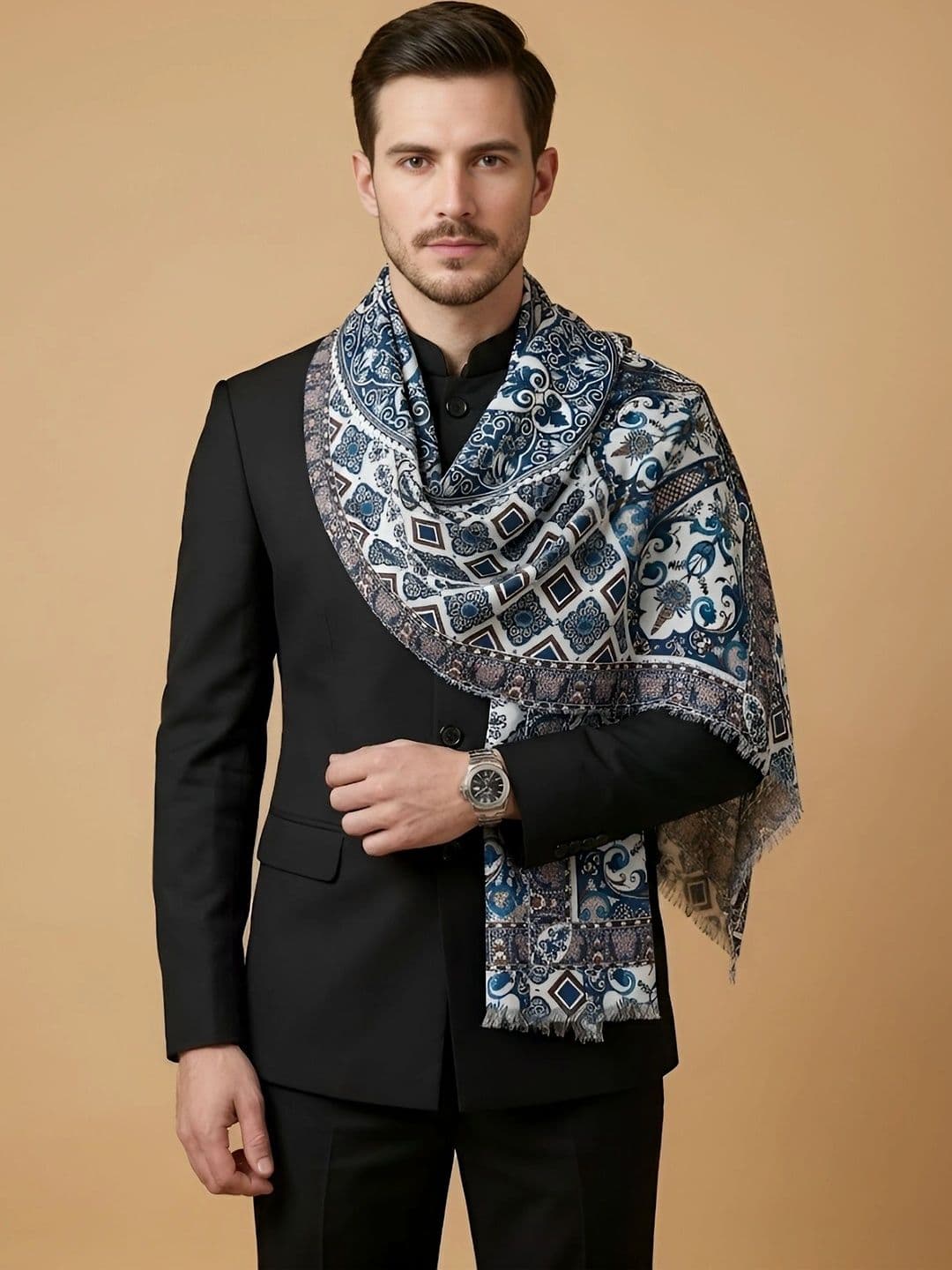 MUFFLY Men Printed Stole - view 1