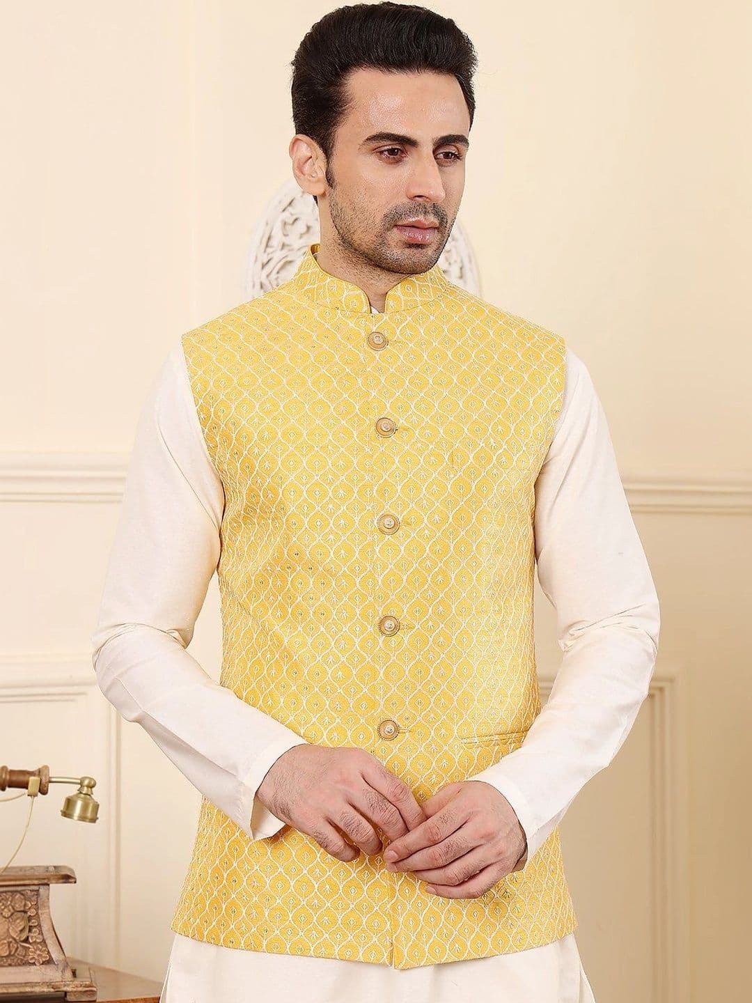 Anouk Embroidered Woven Nehru Jackets - view 1