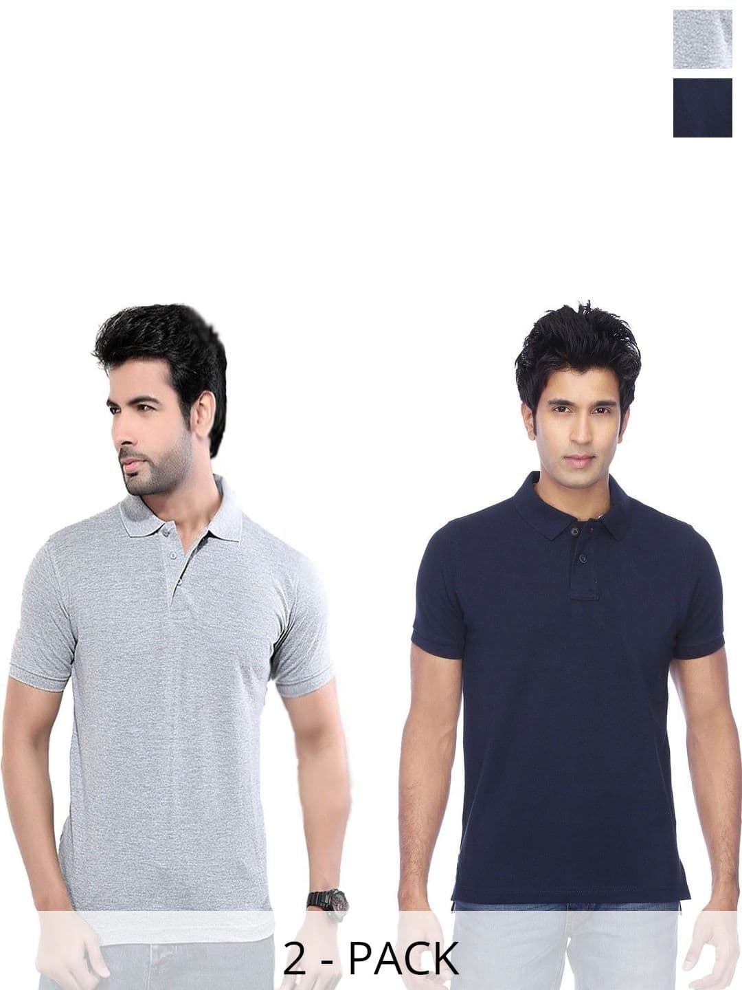 FUNKY GUYS Men 2 Polo Collar Slim Fit T-shirt - view 1