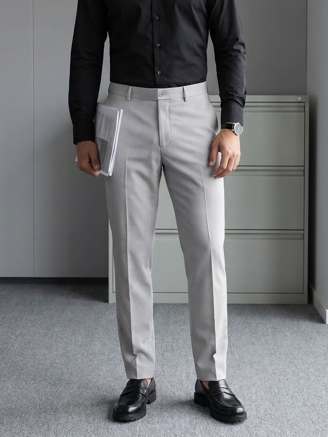 INVICTUS Men Woven Formal Trousers - view 1