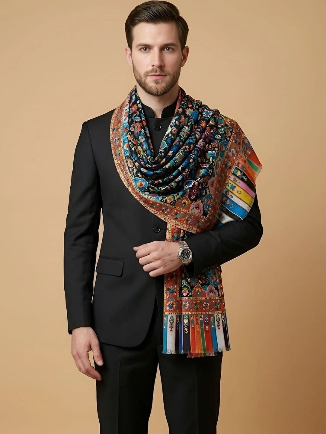MUFFLY Men Printed Stole - view 1