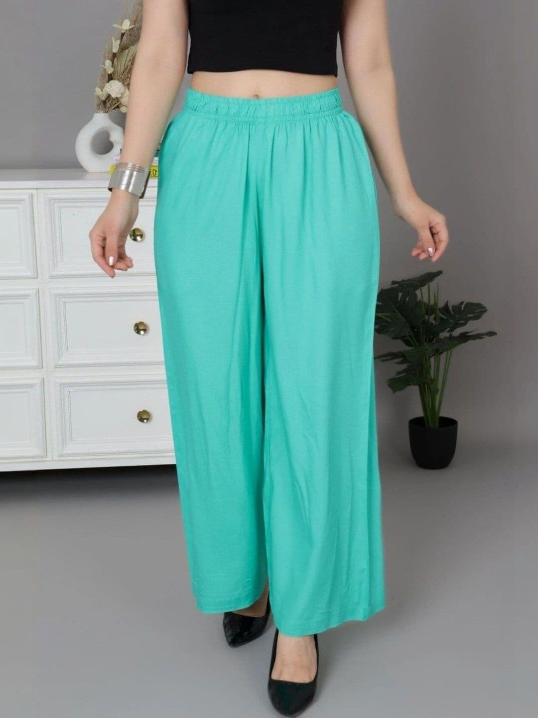 Mlada Women Knitted Ethnic Palazzos - view 1