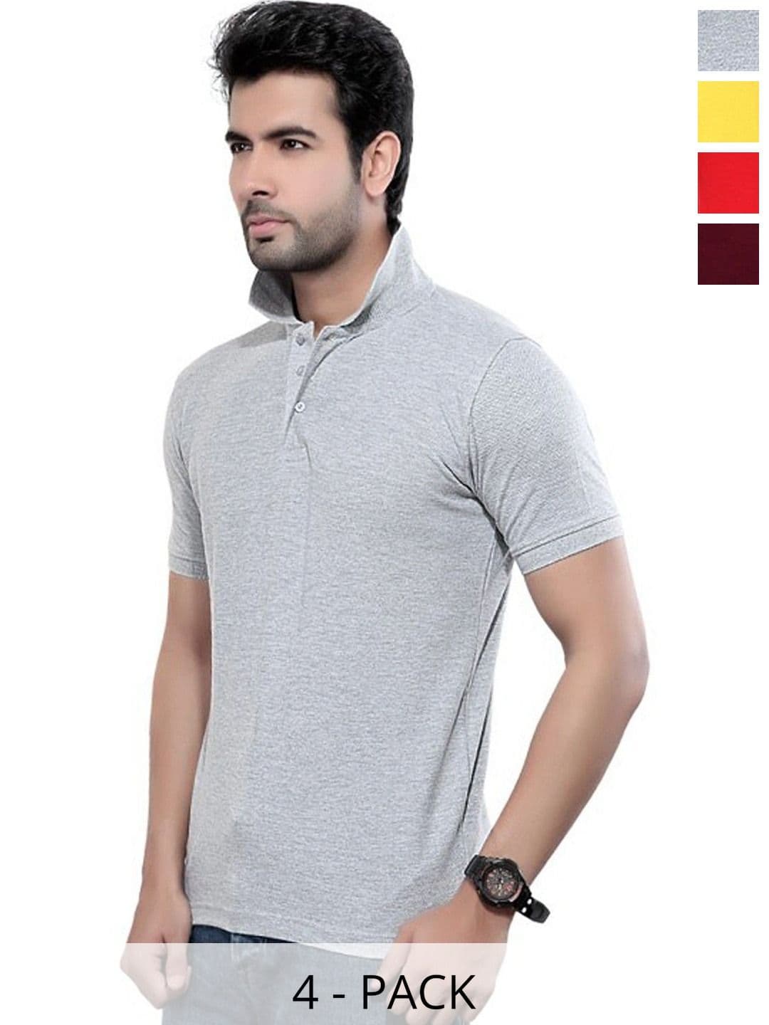 FUNKY GUYS Men 4 Polo Collar Slim Fit T-shirt - view 1