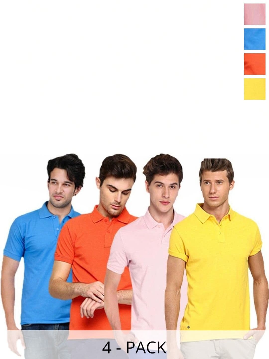 FUNKY GUYS Men 4 Polo Collar Slim Fit T-shirt - view 1
