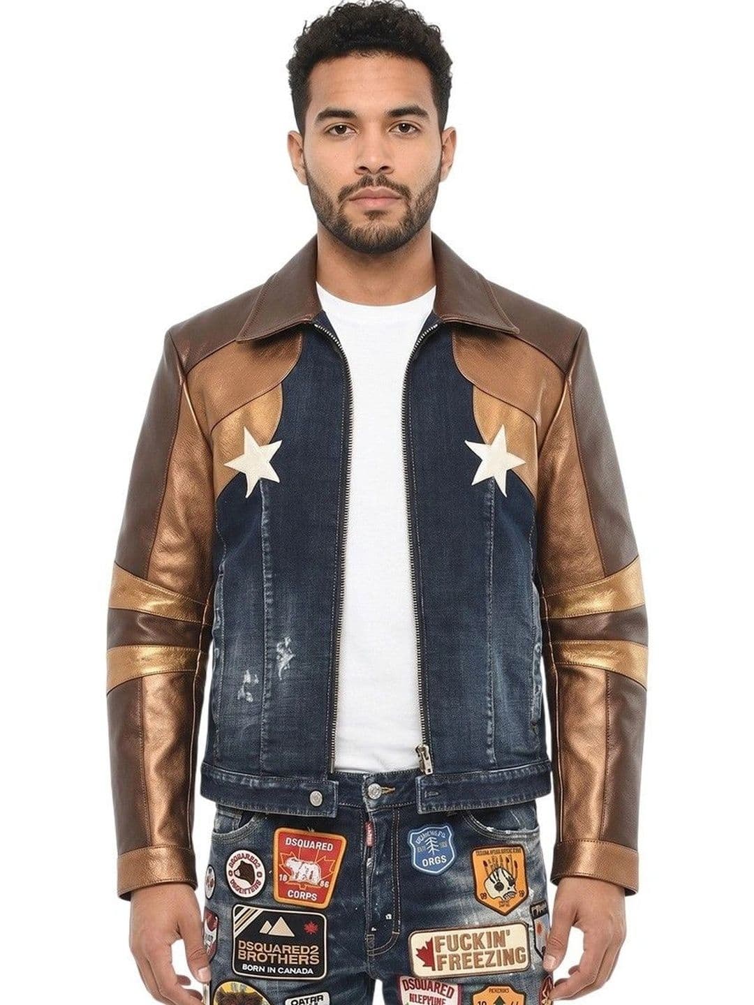 Dsquared2 Navy Blue Shirt Collar Jacket - view 1