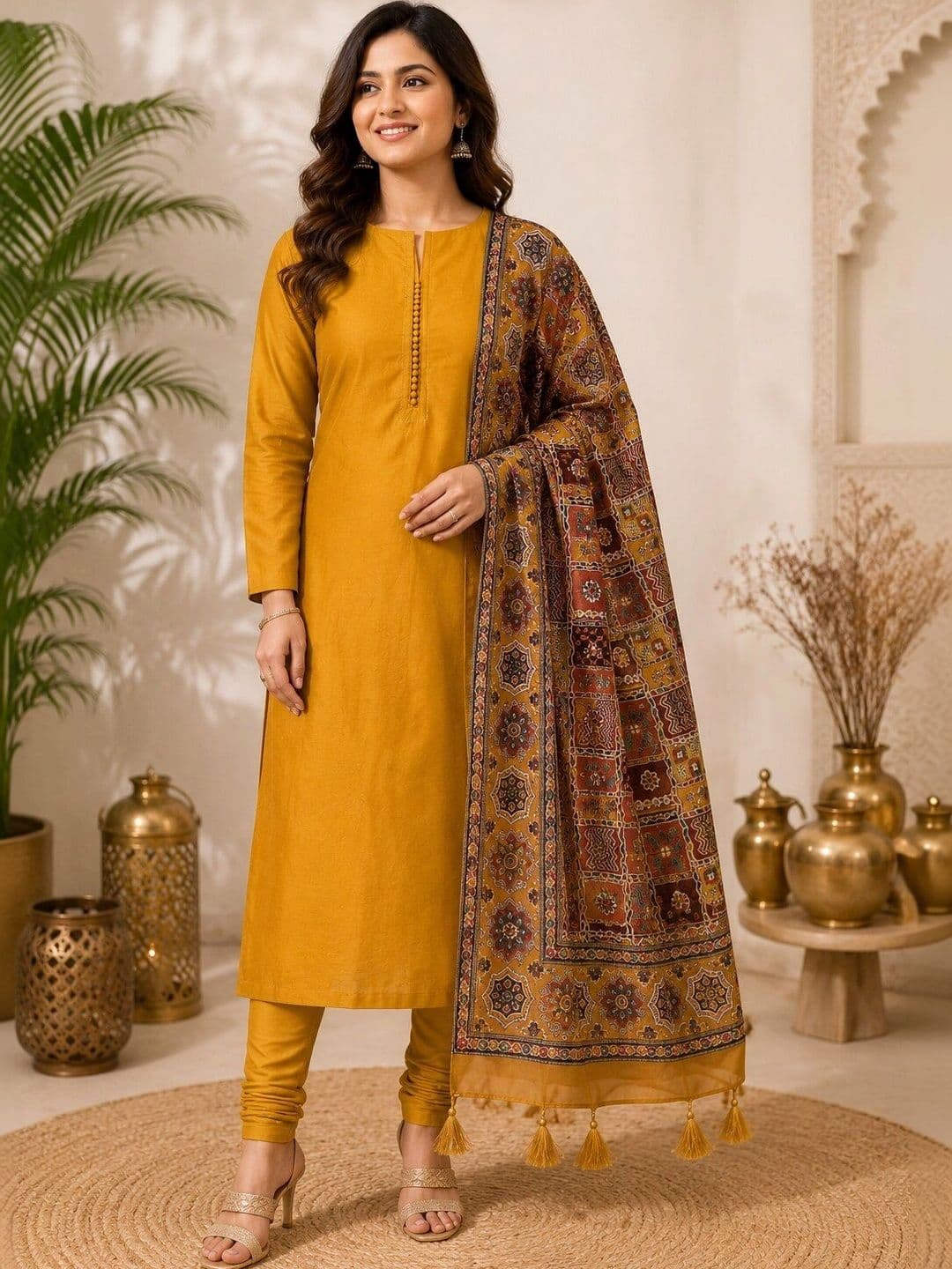 Krishna Tanna Art Silk Unstitched Dress Material - view 1
