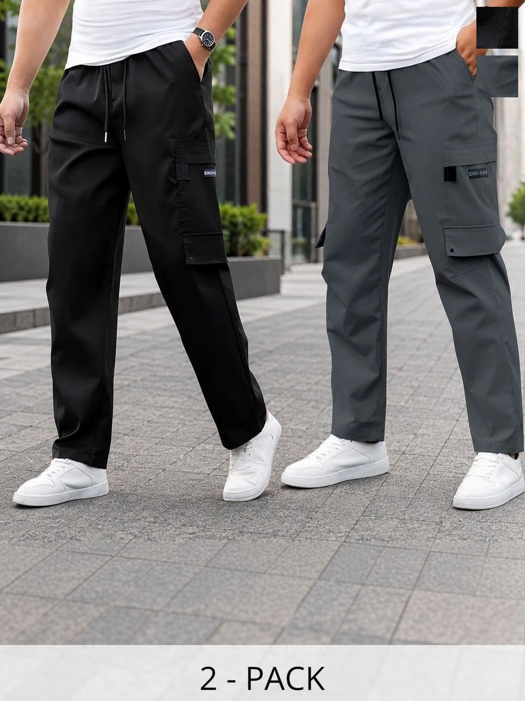 Dwiden Men Easy Wash Cargos Trousers - view 1
