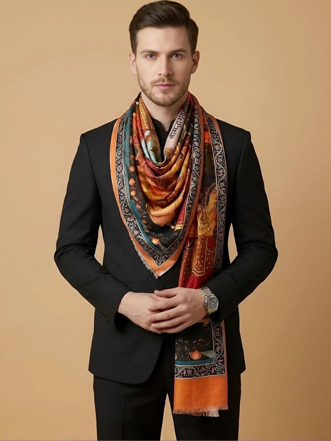 MUFFLY Men Printed Stole - view 1