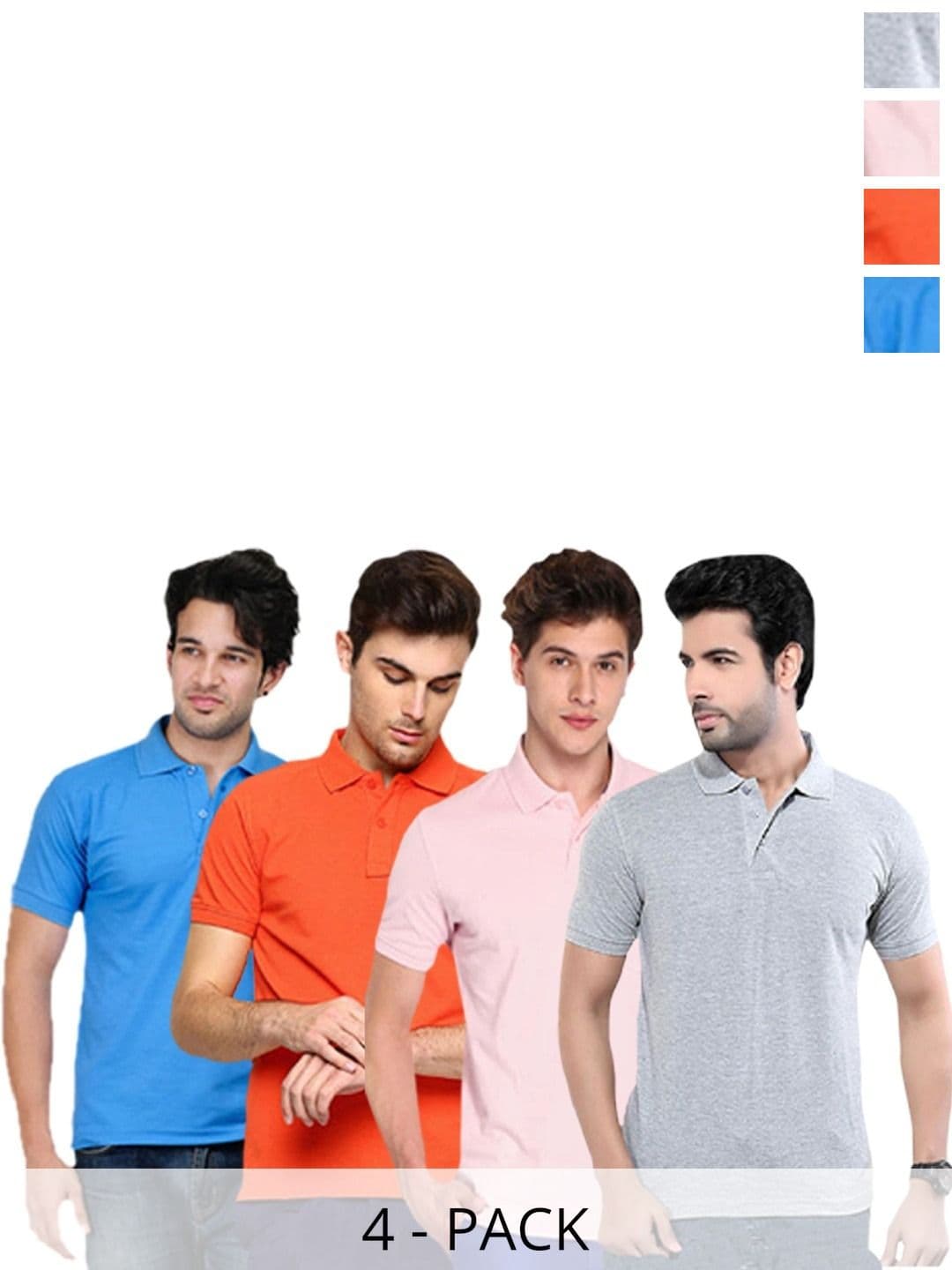 FUNKY GUYS Men 4 Polo Collar Slim Fit T-shirt - view 1