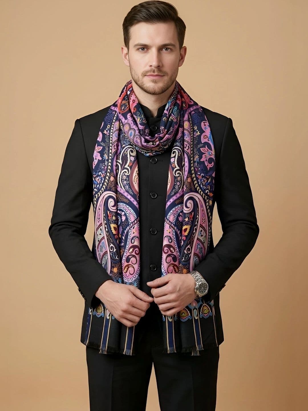 MUFFLY Men Printed Stole - view 1