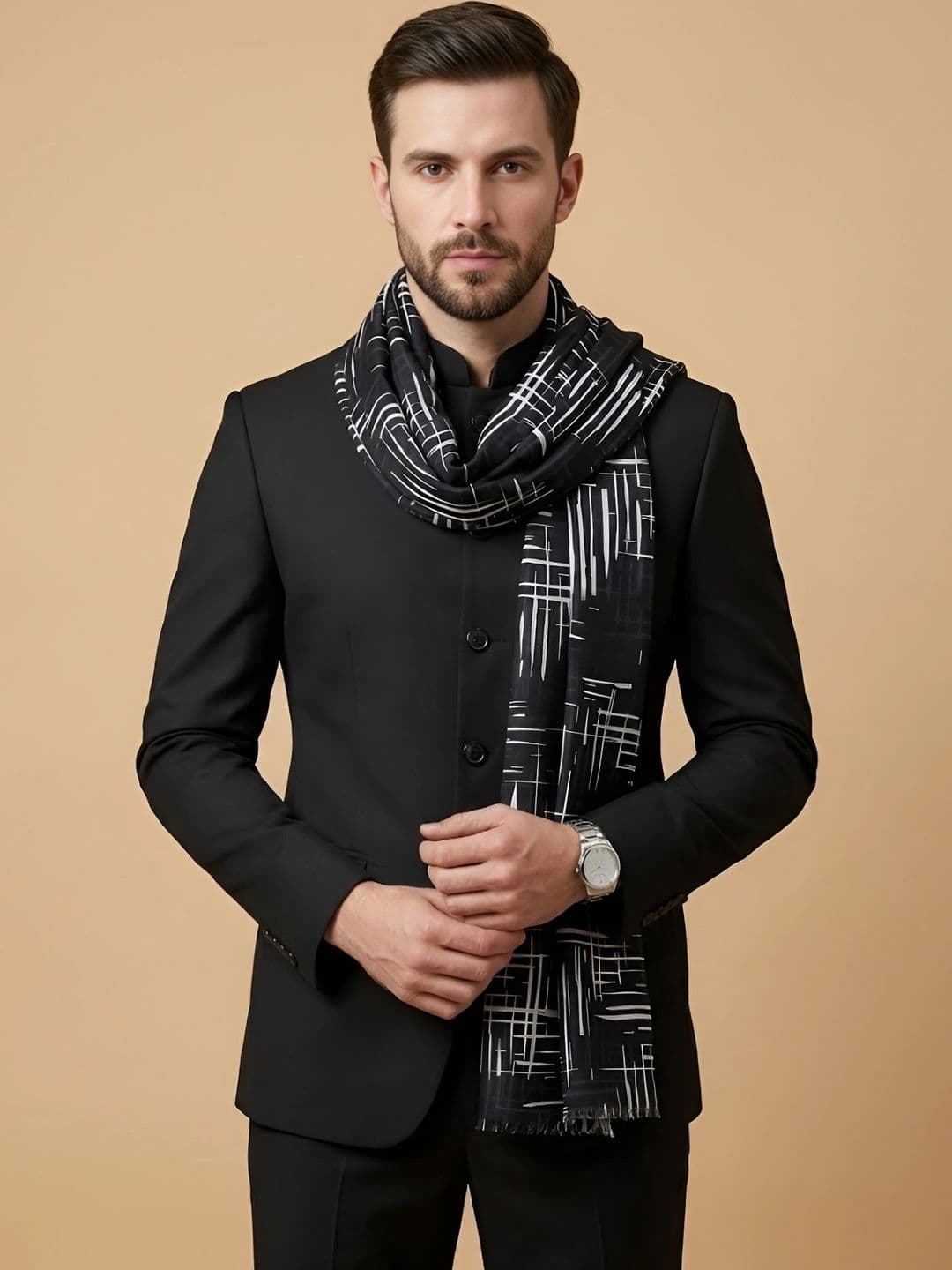 MUFFLY Men Printed Stole - view 1