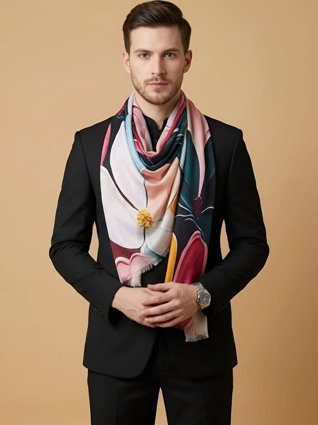MUFFLY Men Printed Stole - view 1