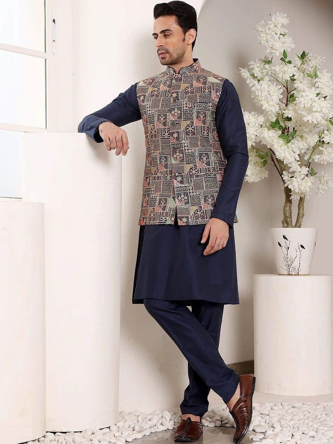 Anouk Woven Design Nehru Jackets - view 1