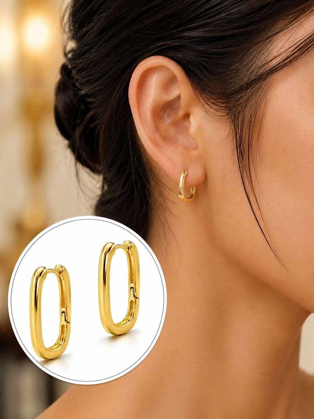 VAMA Geometric Hoop Earrings - view 1