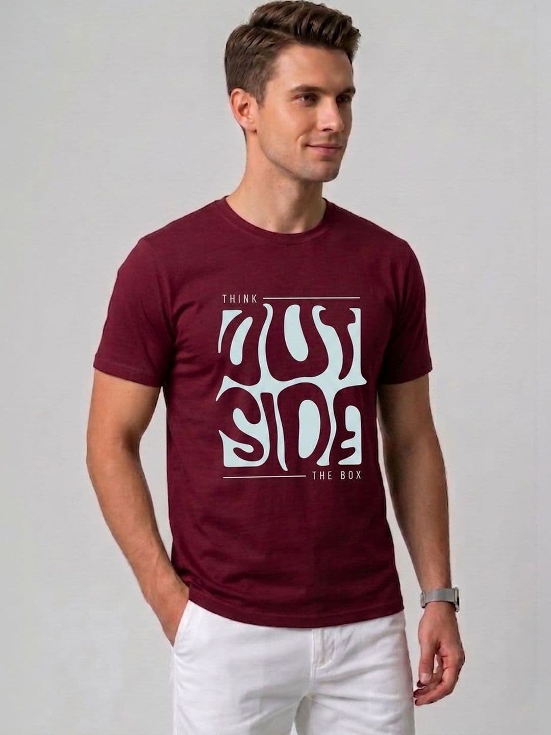 Attire Hub Men Typography Printed T-shirt - view 1