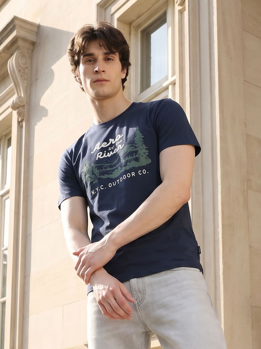 Aeropostale Printed Pure Cotton T-shirt - view 1
