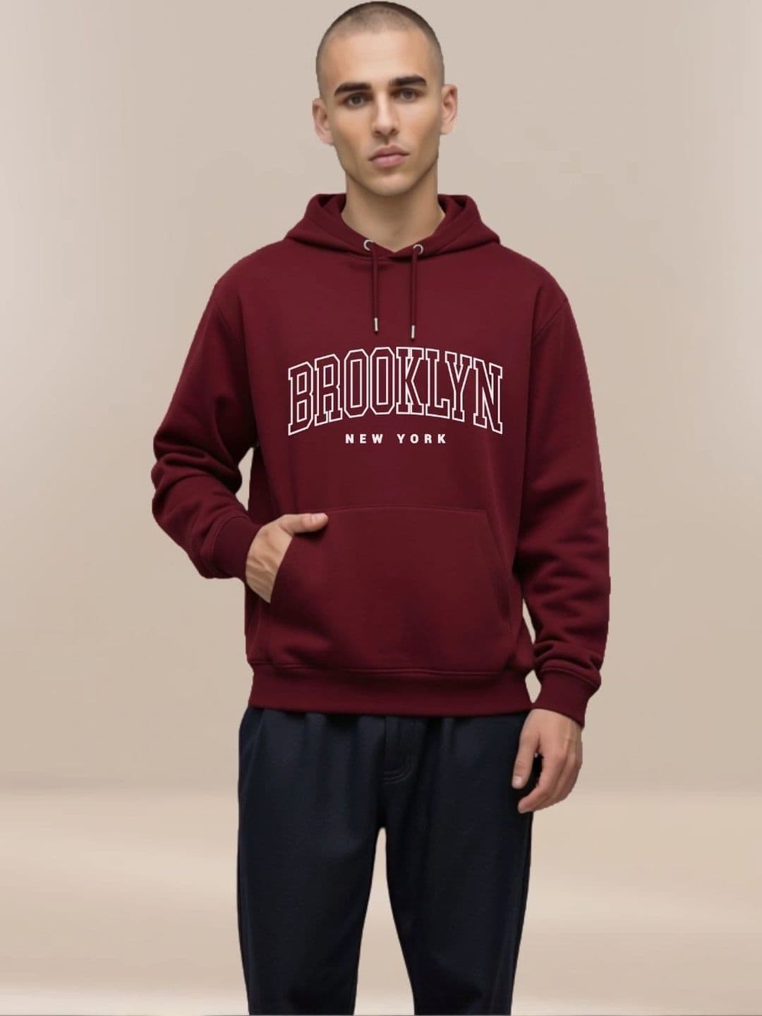 R.Code by The Roadster Life Co. Men Printed Hooded Sweatshirt - view 1